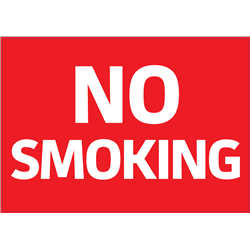 No Smoking Stickers Vinyl White On Red_3